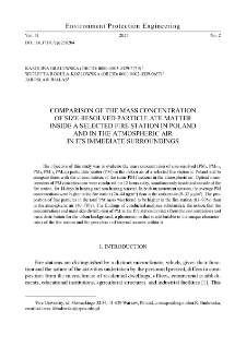 Comparison of the mass concentration of size-resolved particulate matter inside a selected fire station in Poland and in the atmospheric air in its immediate surroundings