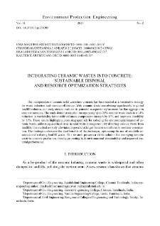 Integrating ceramic wastes into concrete: Sustainable disposal and resource optimization strategies