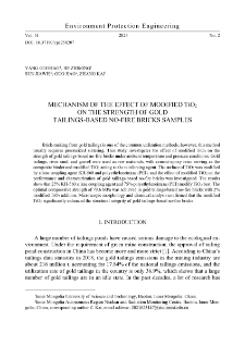 Mechanism of the effect of modified TiO2 on the strength of gold tailings-based no-fire bricks samples