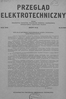 Przegląd Elektrotechniczny. Rok XXIX, 21 grudnia 1953, Zeszyt 11/12