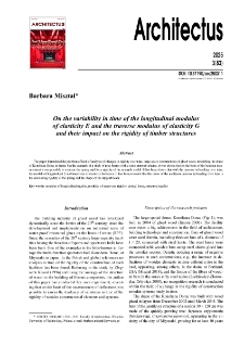 On the variability in time of the longitudinal modulus of elasticity E and the traverse modulus of elasticity G and their impact on the rigidity of timber structures
