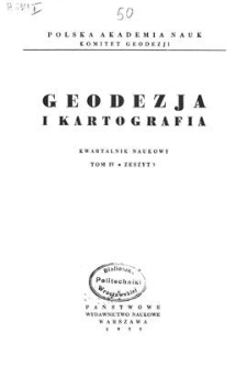 Geodezja i Kartografia : kwartalnik naukowy, T. 4, 1955, z. 3