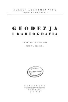 Geodezja i Kartografia : kwartalnik naukowy, T. 4, 1955, z. 4