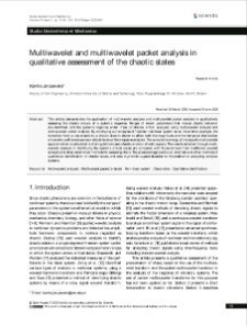 Multiwavelet and multiwavelet packet analysis in qualitative assessment of the chaotic states