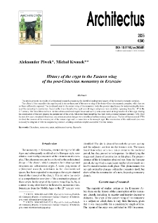 History of the crypt in the Eastern wing of the post-Cistercian monastery in Krzesz&oacute;w