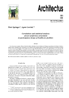 Correlations and statistical analyses of user preference assessment in participatory design of healthcare facilities