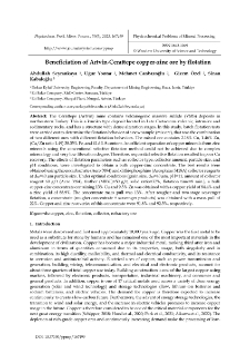 Beneficiation of Artvin-Cerattepe copper-zinc ore by flotation