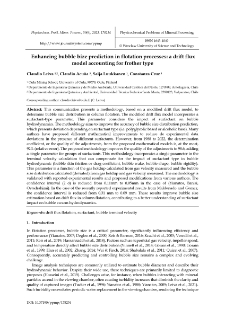 Enhancing bubble bize prediction in flotation processes : a drift flux model accounting for frother type