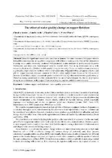 The effect of water quality change on copper flotation
