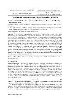 Bond&acute;s work index estimation using non-standard ball mills