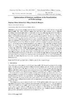 Optimization of flotation conditions in the beneficiation of PGMs tailings
