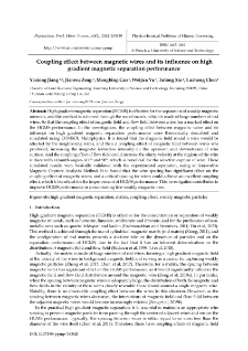 Coupling effect between magnetic wires and its influence on high gradient magnetic separation performance