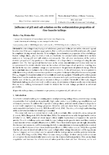 Influence of pH and salt solution on the sedimentation properties of finebauxite tailings