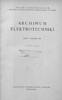 Archiwum Elektrotechniki, T.4, 1955, z.1