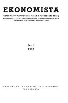 Ekonomista : czasopismo poświęcone nauce i potrzebom życia, 1955, nr 2