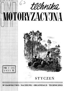 Technika Motoryzacyjna, Rok V, styczeń 1955, nr 1 (35)