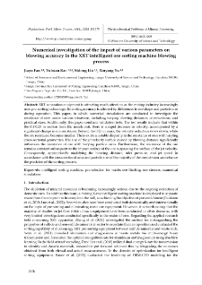 Numerical investigation of the impact of various parameters on blowing accuracy in the XRT intelligent ore sorting machine blowing process