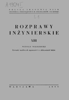 Rozprawy Inżynierskie, Vol. 3, 1955, z. 13