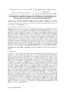 Hydrophobic regulation enhances the filtration and dehydration for coal preparation products, an experimental exploration