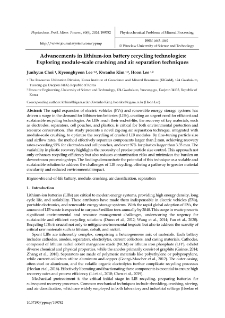 Advancements in lithium-ion battery recycling technologies: Exploring module-scale crushing and air separation techniques