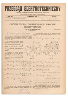 Przegląd Elektrotechniczny. Rok XVI, 15 Kwietnia 1934, Zeszyt 8