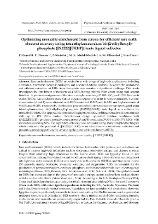 Optimizing monazite enrichment from zircon for efficient rare earth element recovery using tetraethylammonium bis(2-ethylhexyl)-phosphate ([N2222][DEHP]) ionic liquid collector