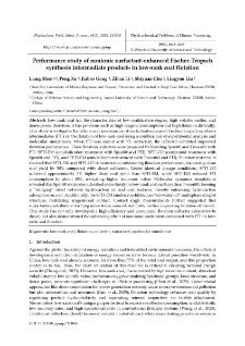 Performance study of nonionic surfactant-enhanced Fischer-Tropsch synthesis intermediate products in low-rank coal flotation