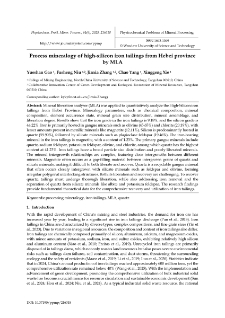 Process mineralogy of high-silicon iron tailings from Hebei province by MLA