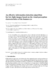 An effective information detection algorithm for low-light images based on the visual perception characteristics of the human eye