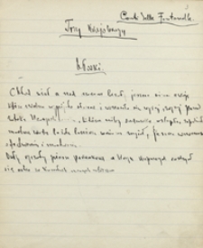 [Redakcje brulionowe i szkice różnych utworów prozą i dramatów z lat 1901-1902]