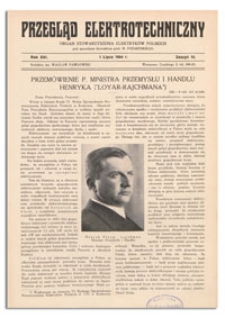 Przegląd Elektrotechniczny. Rok XVI, 1 Lipca 1934, Zeszyt 13
