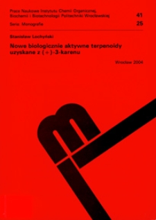 Nowe biologicznie aktywne terpenoidy uzyskane z (+)-3-karenu