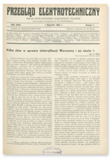 Przegląd Elektrotechniczny. Rok XVIII, 1 Stycznia 1936, Zeszyt 1
