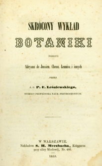 Skrócony wykład botaniki podług Adryana de Jussien, Chenu, Leunisa i innych