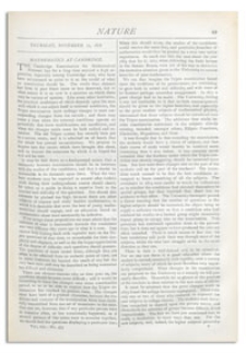 Nature : a Weekly Illustrated Journal of Science. Volume 19, 1878 November 21, [No. 473]