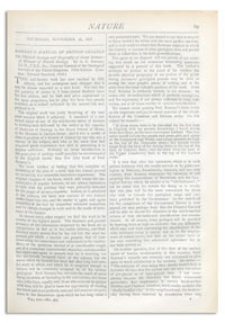 Nature : a Weekly Illustrated Journal of Science. Volume 19, 1878 November 28, [No. 474]