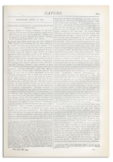 Nature : a Weekly Illustrated Journal of Science. Volume 19, 1879 April 10, [No. 493]