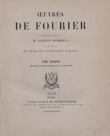 Théorie analytique de la chaleur