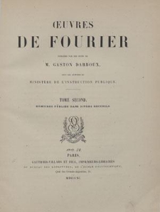 M&eacute;moires publi&eacute;s dans divers recueils