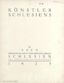 Künstler Schlesiens. Buch 2