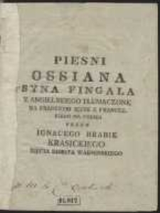 Piesni Ossiana Syna Fingala [...]