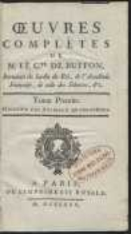 Oeuvres Complètes De [...] Buffon [...] : Histoire Des Animaux Quadrupèdes [T. 1]