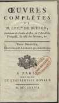 Oeuvres Complètes De [...] Buffon [...] : Histoire Des Animaux Quadrupèdes [T. 9]