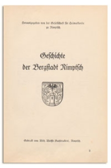 Geschichte der Bergstadt Nimptsch