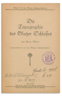 Die Topographie des Glatzer Schlosses