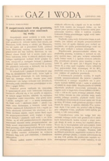 Gaz i Woda. R. XV, listopad 1935, Nr 11