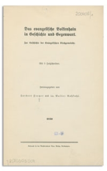 Das Evangelische Bolkenhain in Geschichte und Gegenwart : zur Geschichte der Evangelischen Kirchgemeinde