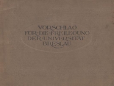Vorschlag für die Freilegung der Universität Breslau