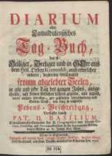 Diarium oder Camaldulensisches Tag-Buch [...] [T.1–2]