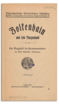 Bolkenhain und sein Burgenland : ein Weggessel für Heimatwanderer